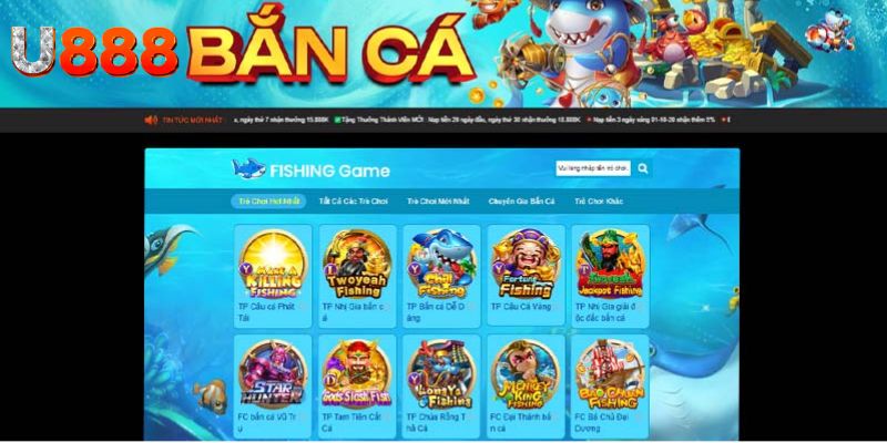 Bắn Cá U888: Hướng Dẫn Mẹo Chơi Hiệu Quả, Nhà Cái Uy Tín 4 Ban ca U888 da dang game va ty le thuong cao