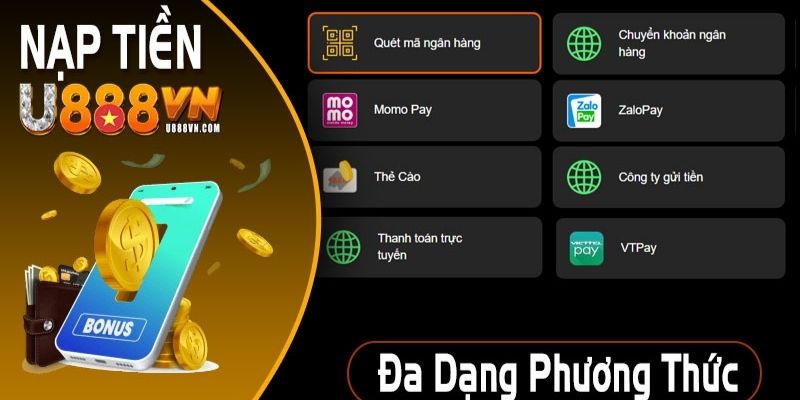 Nạp Tiền U888: Hướng Dẫn Chi Tiết & Phương Thức Phổ Biến 5 Nap tien U888 da dang phuong thuc